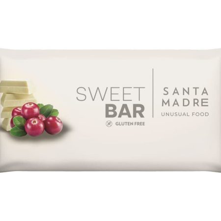 Barrita energética SANTA MADRE de avena OATCAKE BAR - CHOCOLATE BLANCO Y ARÁNDANOS - 60g.