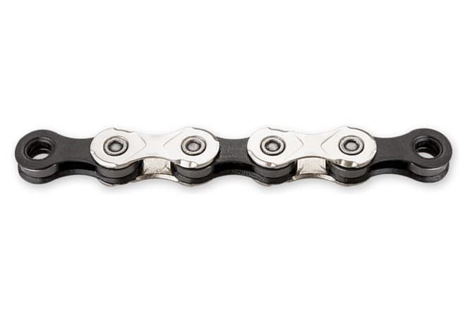 Cadena KMC 11V X11 118 eslabones, color negra plateada
