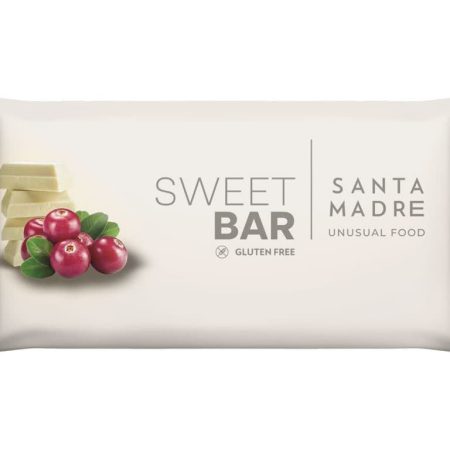 Caja de barritas energéticas SANTA MADRE de avena OATCAKE BAR - "CHOCOLATE BLANCO Y ARÁNDANOS"" - 36x60g."