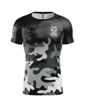 Camiseta Running OTSO Manga Corta Hombre Grey Camo. ÚLTIMA UNIDAD!! TALLA L