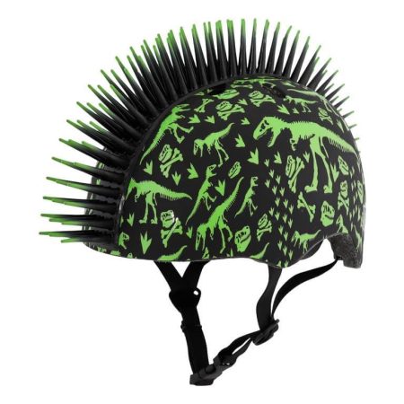 Casco Infantil RASKULLZ Cresta Verde T-Rex