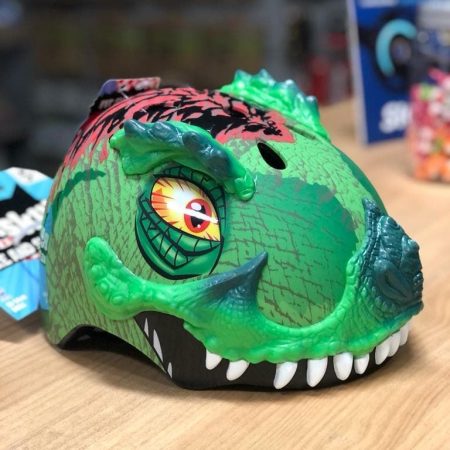 Casco Infantil RASKULLZ Rex/ Dinosaurio Verde