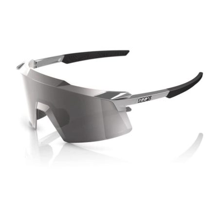 GAFAS 100% AEROCRAFT Gloss Black Chrome|Lente Hiper Silver Mirrors