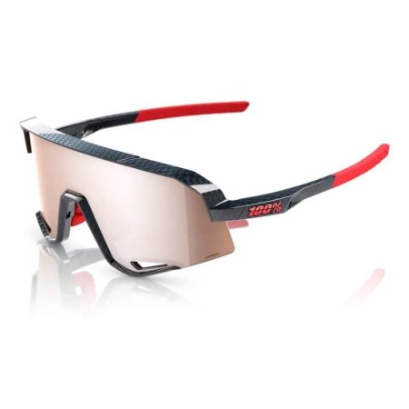 GAFAS 100% SLENDALE Gloss Carbon Fiber HiPER® Crimson Silver Mirror Lens