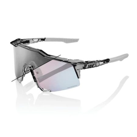 Gafas 100% SPEEDCRAFT Polished Translucent Grey - Lente: Rose Gold Mirror Photochromic